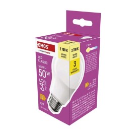 LED ŽIAROVKA KLASICKÁ A60/E27/5,8W(50W)/645LM/TEPLÁ