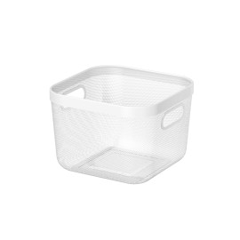ÚLOŽNÝ KÔŠ BIELY KOV 23,9X23,9X17CM