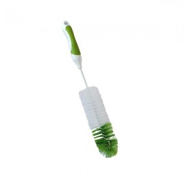 Štetka na čistenie fliaš, 30 cm, biela / zelená