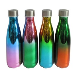 Sklenená fľaša s viečkom TORO 580ml MIX metalických farieb