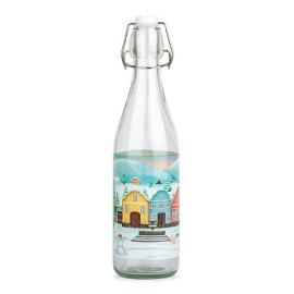 Sklenená fľaša s patentným uzáverom TORO 1l dedinka