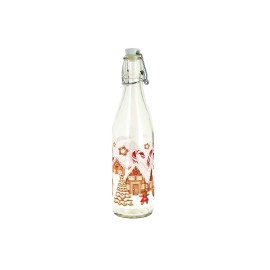 Sklenená fľaša s patentným uzáverom TORO 260ml perníčková dedinka