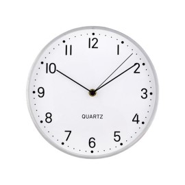 NÁSTENNÉ HODINY, OKRÚHLE, 24,8 CM, STRIEBORNÝ RÁM