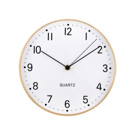 NÁSTENNÉ HODINY OKRÚHLE, D. 24,8 CM, ZLATÝ RÁM