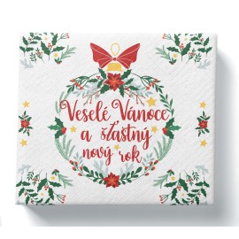 Papierové obrúsky 33x33cm 3vrstvé Veselé Vánoce 20ks
