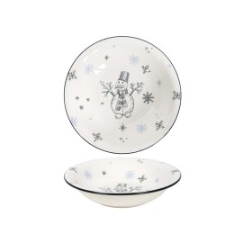 Keramický hlboký tanier 21cm snehuliak