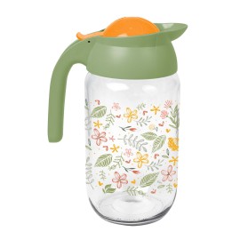 Sklenený džbán s viečkom TORO 1,5 l botanica