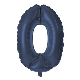 Balónik fóliový TORO číslica 0 30cm modrý