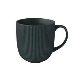 Keramický hrnček 510ml KITCHISIMO rebrovaný tmavo zelený