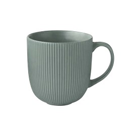 Keramický hrnček 510ml KITCHISIMO rebrovaný zelenošedý