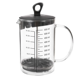 Sklenená kanvica s filtračným piestom TORO 660ml