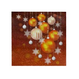 OBRÚSKY VIANOČNÉ GULE ZLATÉ 3VRSTVOVÉ 33X33CM