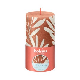 Rustikálna sviečka 13 cm Bolsius korálová / šalvia