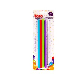 Silikónová slamka 20cm TORO 4ks s kefkou
