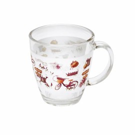 Sklenený hrnček TORO 350ml levanduľa