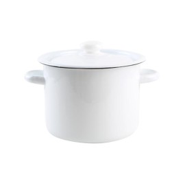 Smaltovaný hrniec s pokrievkou 4,5l biely