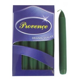 Sviečka 17cm PROVENCE Bistro 10ks tmavo zelená