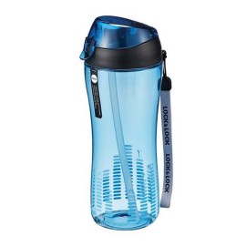 Fľaša na pitie so slamkou LOCK 550ml modrá