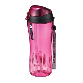 Fľaša na pitie so slamkou LOCK 550ml ružová