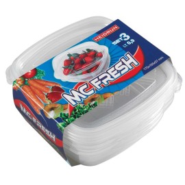 Plastová dóza HEIDRUN McFresh 3ks 0,9l