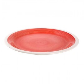 Keramický plytký tanier TORO 26cm, červený