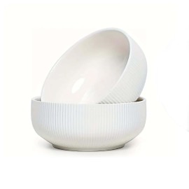 MISKA 530 ML REBROVANÁ KERAMICKÁ KRÉMOVO BIELA