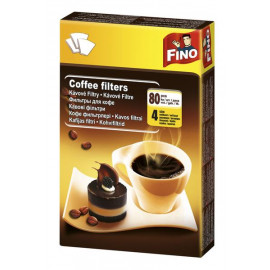 Kávové filtry Fino, vel. 4, 80 ks, bílé