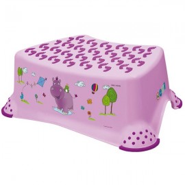 Detská stolička Hippo, s protišmykovým povrchom, ružová