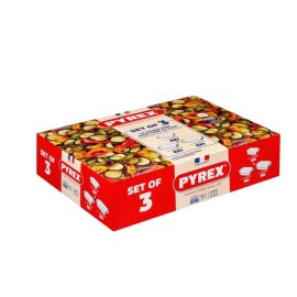 Sklenený pekáč PYREX 3ks 2l, 3l a 4l borosilikát