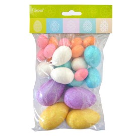 Brokátové vajce 24ks MIX rozmerov