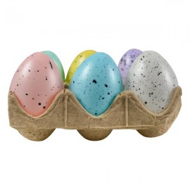 Farebné veľkonočné vajíčka 5cm v zásobníku 6ks