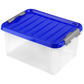 Plastový úložný box s vekom HEIDRUN Clip box 14l