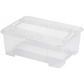 Plastový úložný box s vekom HEIDRUN TexBox 10l