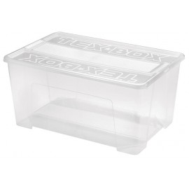 Plastový úložný box s vekom HEIDRUN TexBox 48l
