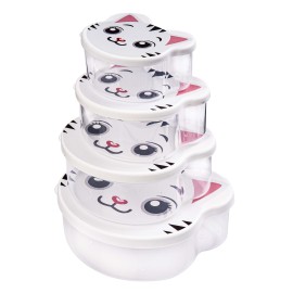 SADA 4 POHÁRIKOV NA DESIATU CAT 180/310/500/710 ML PP