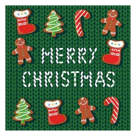 Vianočné papierové obrúsky 33x33cm 3vrstvové merry christmas