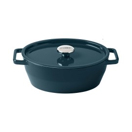 LIATINOVÝ KASTRÓL S POKRIEVKOU 24CM, 4L TMAVOZELENÝ