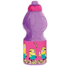 Plastová fľaša Mimoni 400ml fialová
