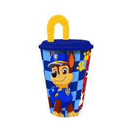 POHÁR SO SLAMKOU HLIADKA 430 ML, PLASTOVÝ
