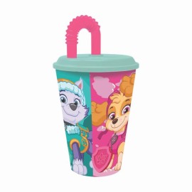 POHÁR SO SLAMKOU HLIADKA 430 ML, PLASTOVÝ