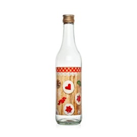 Sklenená fľaša s viečkom TORO 500ml linecké